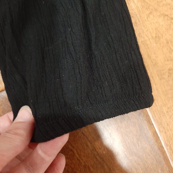 Sonoma boho relaxed fit embroidered lace up blouse with tassels - Picture 6 of 9